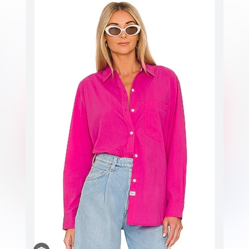 Rails Arlo Button Down Blouse Azalea New with Tag… - image 3